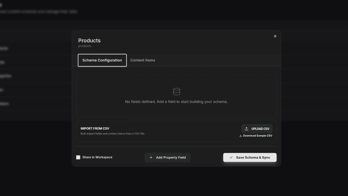 Update Collection Schema