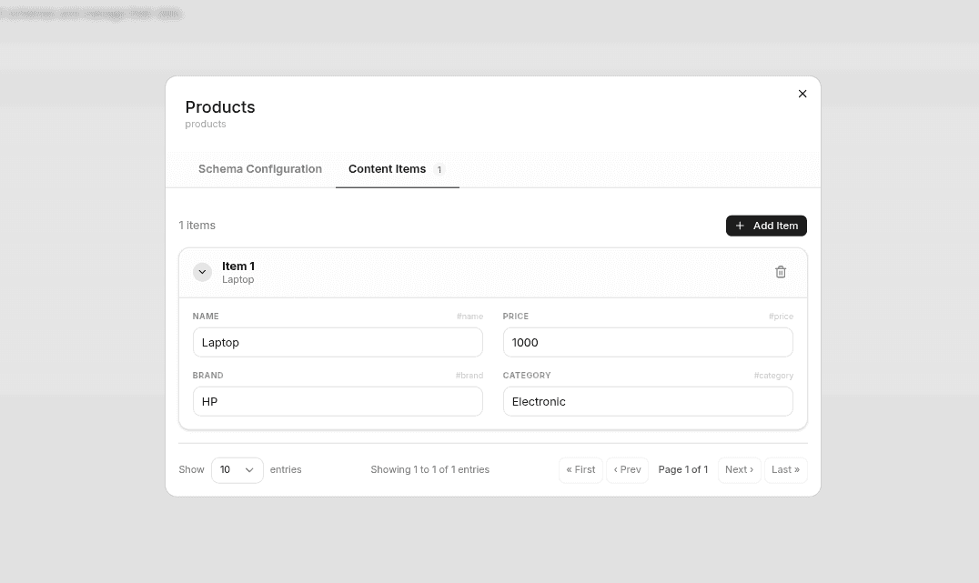 Managing Collection Items